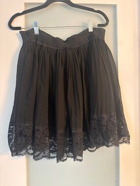 i jeans by Buffalo Black Lace-Hem Circle Skirt